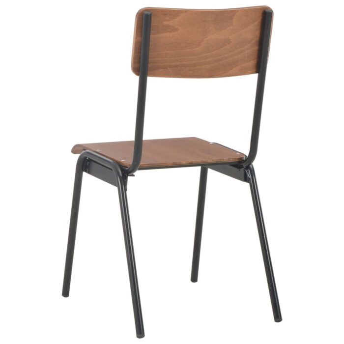 Chaises à manger lot de 6 marron Contreplaqué – Image 4