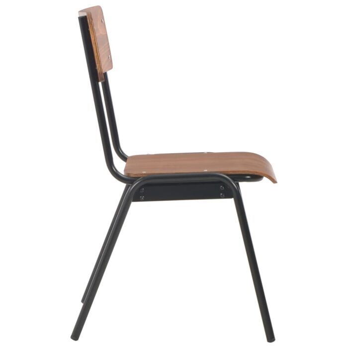 Chaises à manger lot de 6 marron Contreplaqué – Image 5