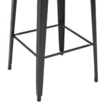 Table de bar Noir 60x60x108 cm Pinède et acier – Image 5