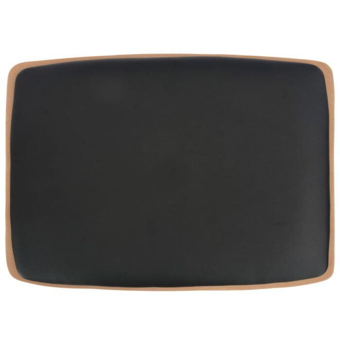 Tabourets de bar lot de 4 noir similicuir – Image 7