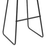 Tabourets de bar lot de 6 noir similicuir – Image 6