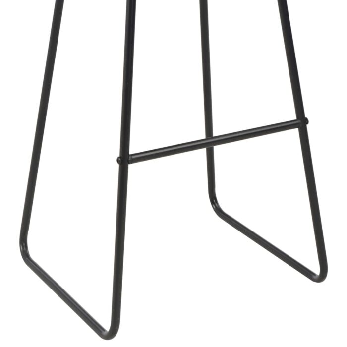 Tabourets de bar lot de 6 noir similicuir – Image 6