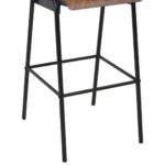 Chaises de bar lot de 4 contreplaqué solide et acier – Image 7