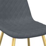 Chaises à manger lot de 6 vert foncé velours – Image 7