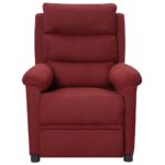 Fauteuil inclinable électrique Rouge bordeaux Tissu – Image 3