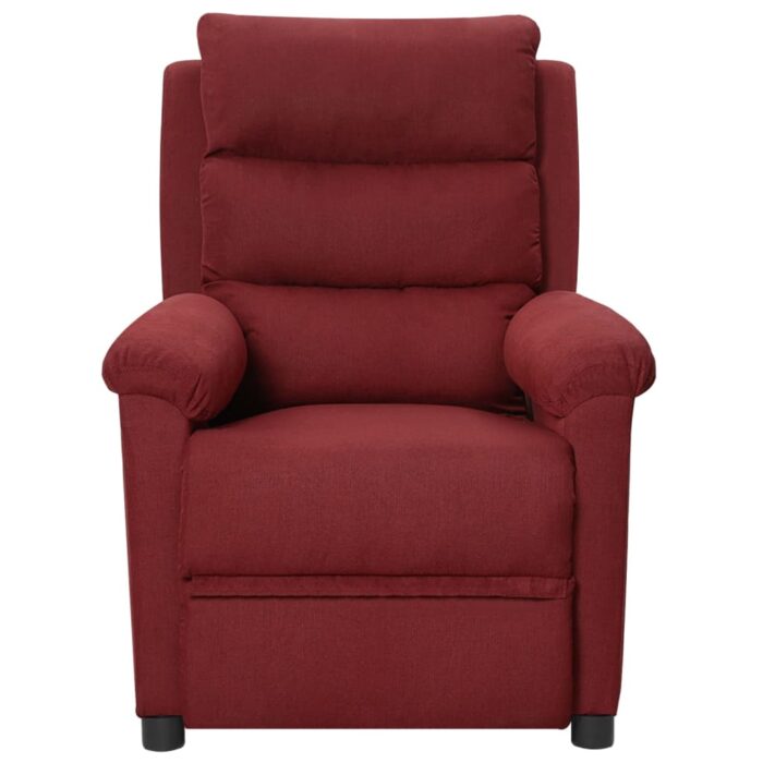 Fauteuil inclinable électrique Rouge bordeaux Tissu – Image 3