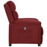 Fauteuil inclinable électrique Rouge bordeaux Tissu – Image 4
