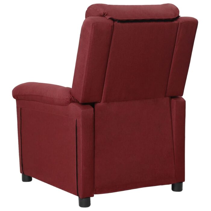Fauteuil inclinable électrique Rouge bordeaux Tissu – Image 5