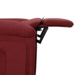 Fauteuil inclinable électrique Rouge bordeaux Tissu – Image 7
