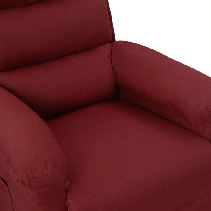 Fauteuil inclinable électrique Rouge bordeaux Tissu – Image 8