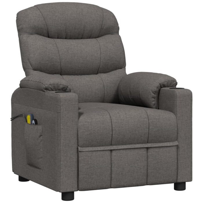 Fauteuil électrique de massage Gris foncé Tissu – Image 3