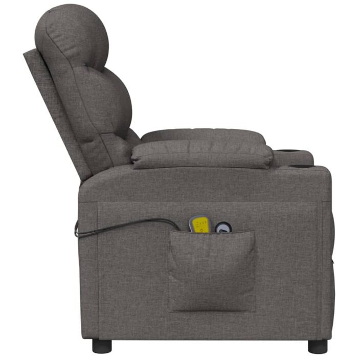 Fauteuil électrique de massage Gris foncé Tissu – Image 5