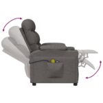 Fauteuil électrique de massage Gris foncé Tissu – Image 7