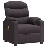 Fauteuil électrique de massage Marron foncé Tissu – Image 3