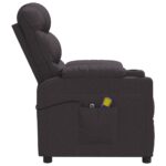 Fauteuil électrique de massage Marron foncé Tissu – Image 5