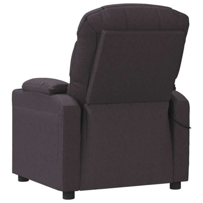 Fauteuil électrique de massage Marron foncé Tissu – Image 6