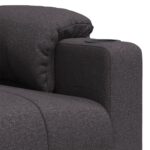 Fauteuil électrique de massage Marron foncé Tissu – Image 9