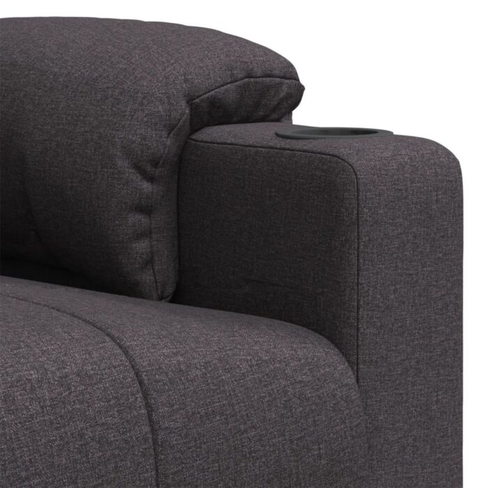 Fauteuil électrique de massage Marron foncé Tissu – Image 9