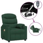 Fauteuil électrique de massage Vert foncé Tissu – Image 2