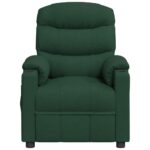 Fauteuil électrique de massage Vert foncé Tissu – Image 4