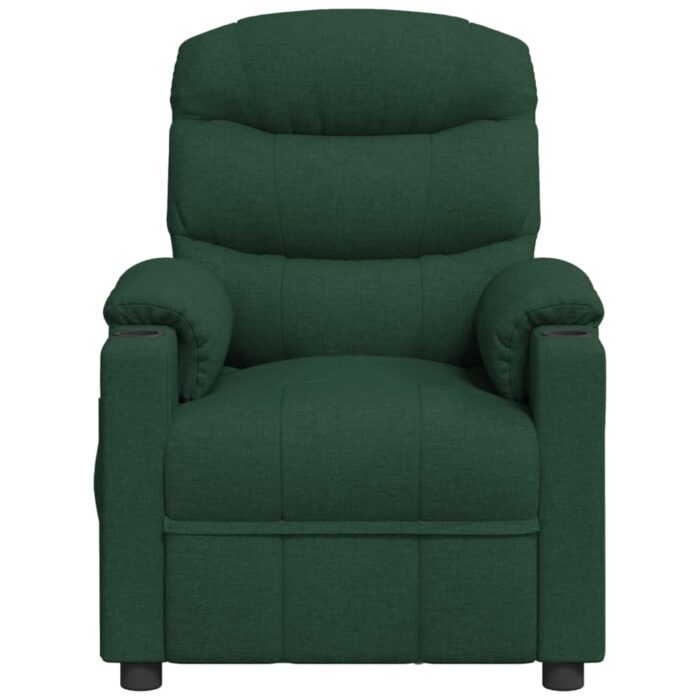 Fauteuil électrique de massage Vert foncé Tissu – Image 4