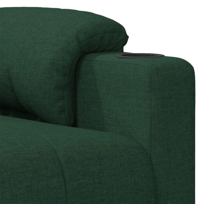 Fauteuil électrique de massage Vert foncé Tissu – Image 9