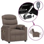 Fauteuil électrique de massage Taupe Tissu