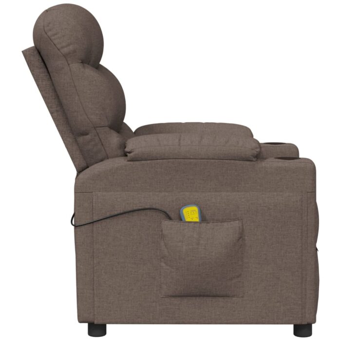 Fauteuil électrique de massage Taupe Tissu – Image 4