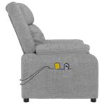 Fauteuil électrique de massage Gris clair Tissu – Image 5