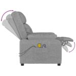 Fauteuil électrique de massage Gris clair Tissu – Image 7