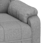 Fauteuil électrique de massage Gris clair Tissu – Image 9