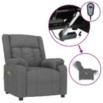 Fauteuil électrique de massage Gris foncé Tissu – Image 2