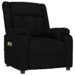 Fauteuil électrique de massage Noir Tissu – Image 3