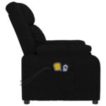 Fauteuil électrique de massage Noir Tissu – Image 5