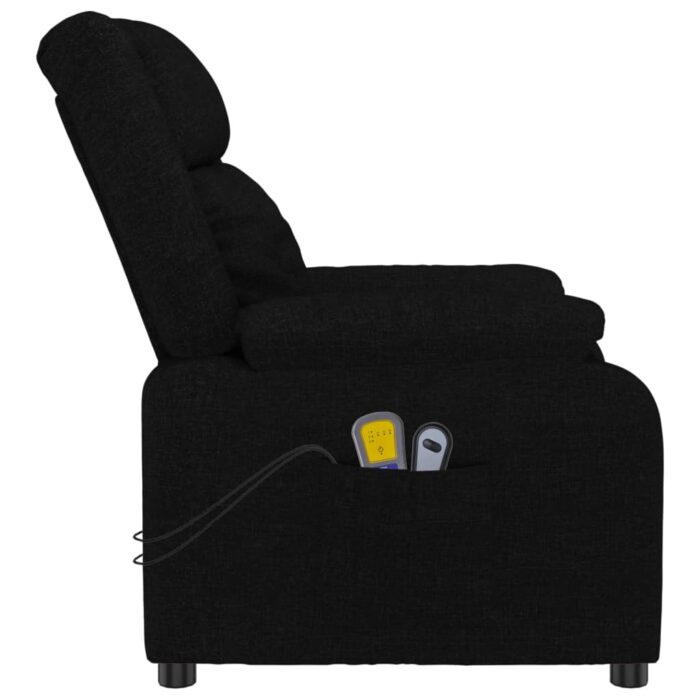 Fauteuil électrique de massage Noir Tissu – Image 5