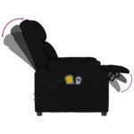 Fauteuil électrique de massage Noir Tissu – Image 7