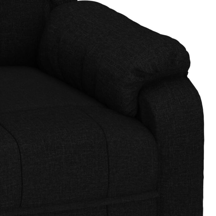 Fauteuil électrique de massage Noir Tissu – Image 9