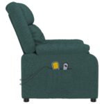 Fauteuil électrique de massage Vert foncé Tissu – Image 5