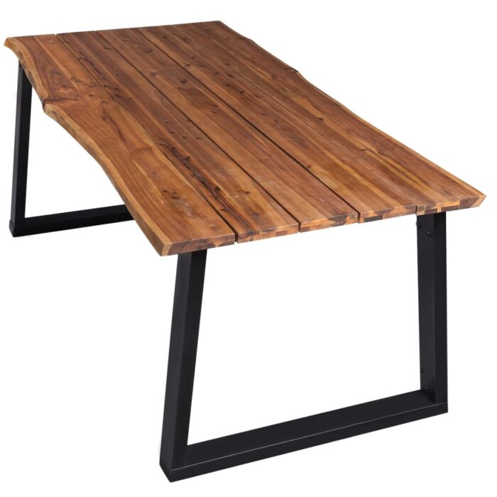 Table à manger 170x90x75 cm Bois d'acacia massif – Image 2
