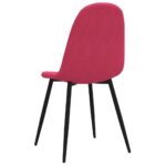 Chaises à manger lot de 4 Rouge bordeaux Velours – Image 6