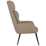 Chaise de relaxation Taupe Similicuir daim – Image 4
