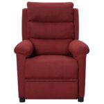 Fauteuil inclinable Rouge bordeaux Tissu – Image 2