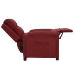Fauteuil inclinable Rouge bordeaux Tissu – Image 4