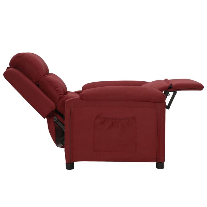 Fauteuil inclinable Rouge bordeaux Tissu – Image 4
