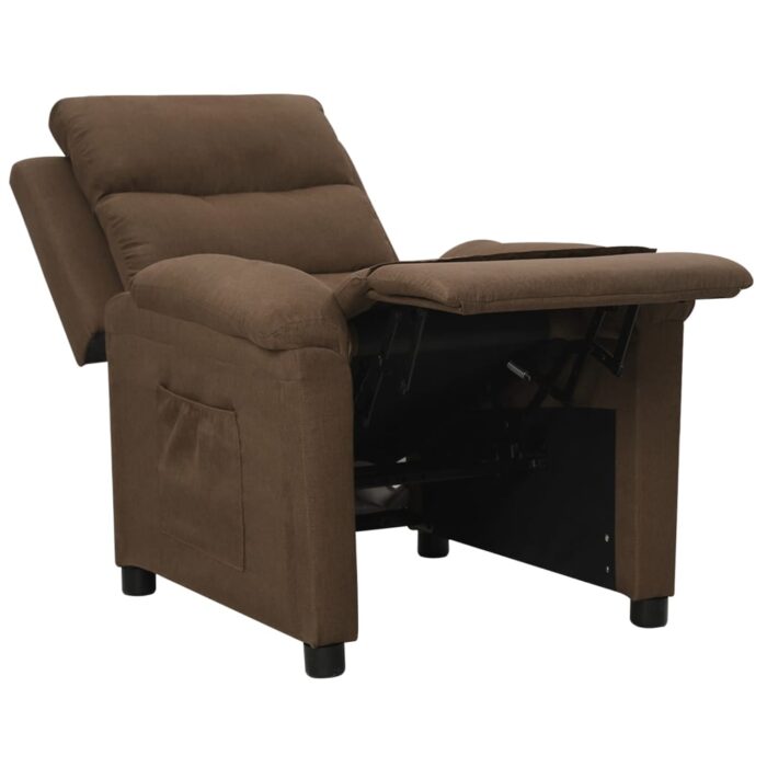 Fauteuil inclinable Marron Tissu – Image 7