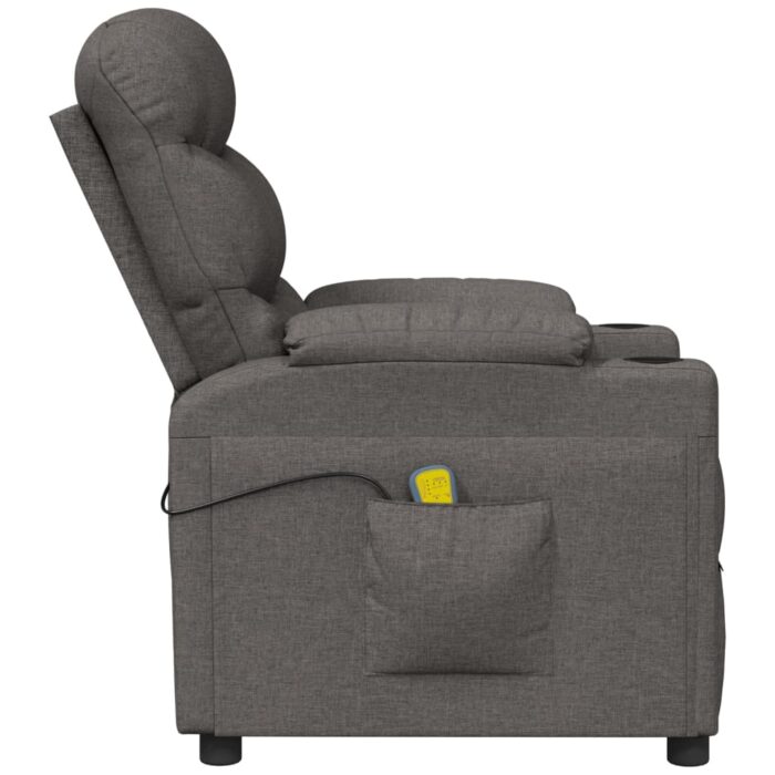 Fauteuil de massage Gris foncé Tissu – Image 4