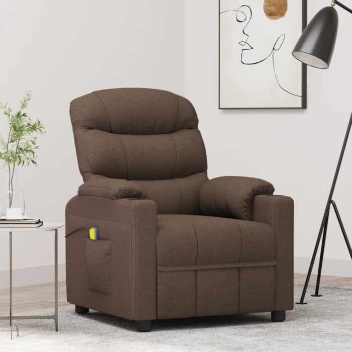 VID348086_1.jpg Fauteuil de massage Marron Tissu – Image 1