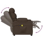 Fauteuil de massage Marron foncé Tissu – Image 6