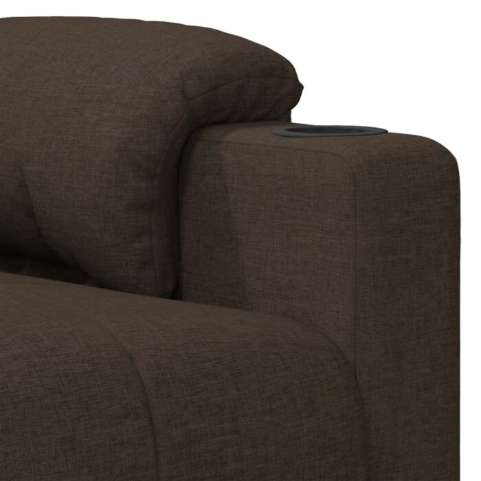 Fauteuil de massage Marron foncé Tissu – Image 7