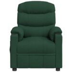 Fauteuil de massage Vert foncé Tissu – Image 3